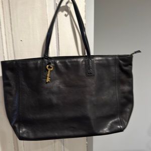 Fossil black leather purse